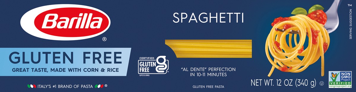 slide 6 of 9, Barilla Gluten Free Spaghetti Pasta, 12 oz