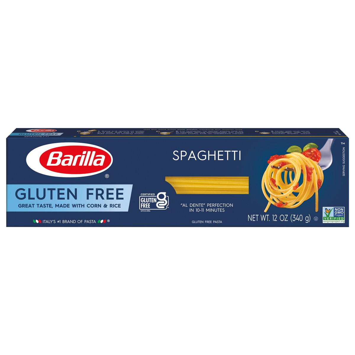 slide 1 of 9, Barilla Gluten Free Spaghetti Pasta, 12 oz