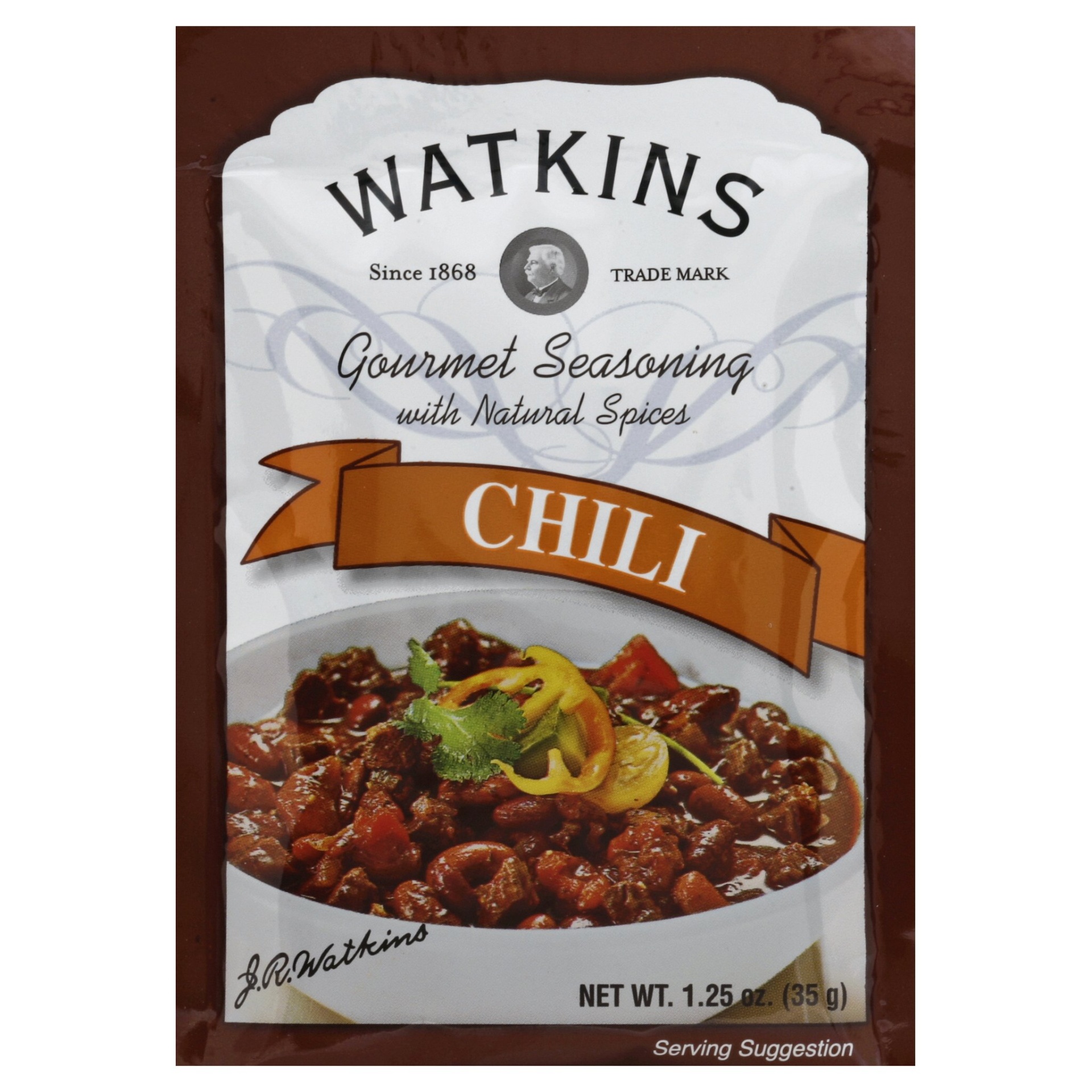 slide 1 of 1, J.R. Watkins Watkins Seasoning Chili Gourmet, 1.25 oz