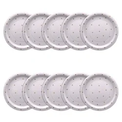 American Greetings Paper Plates Gold Stars On White