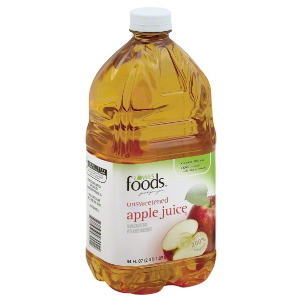 slide 1 of 1, Lowes Foods Apple Juice Unsweetened - 64 oz, 64 oz