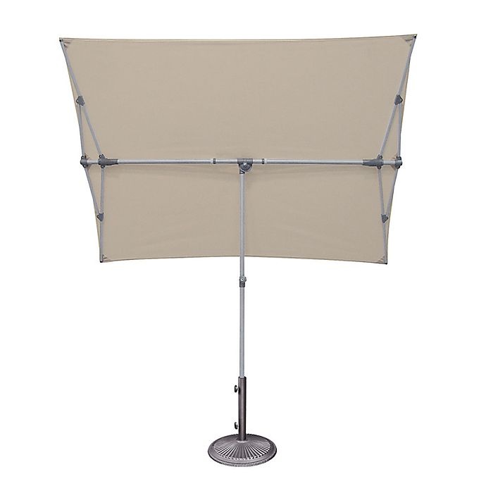 slide 2 of 3, SimplyShade Simply Shade Capri Rectangular Balcony Umbrella - Antique Beige, 5 ft x 7 ft