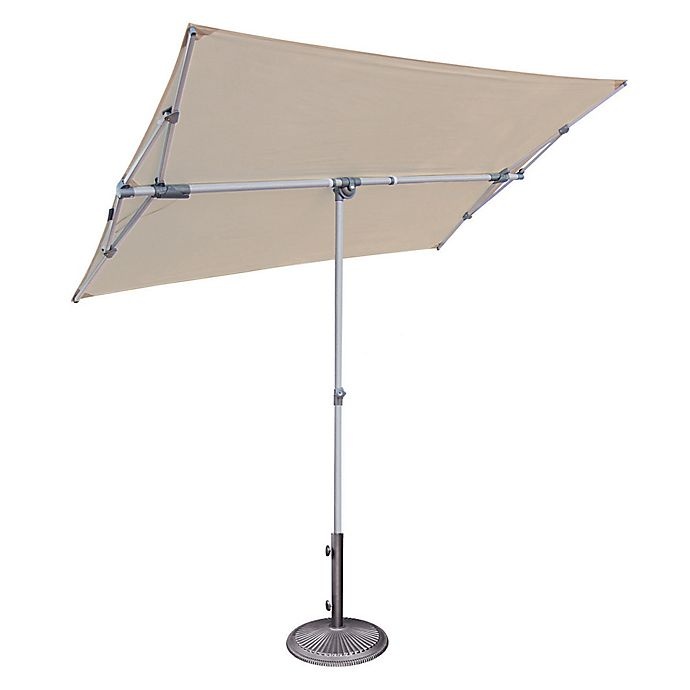 slide 3 of 3, SimplyShade Simply Shade Capri Rectangular Balcony Umbrella - Antique Beige, 5 ft x 7 ft