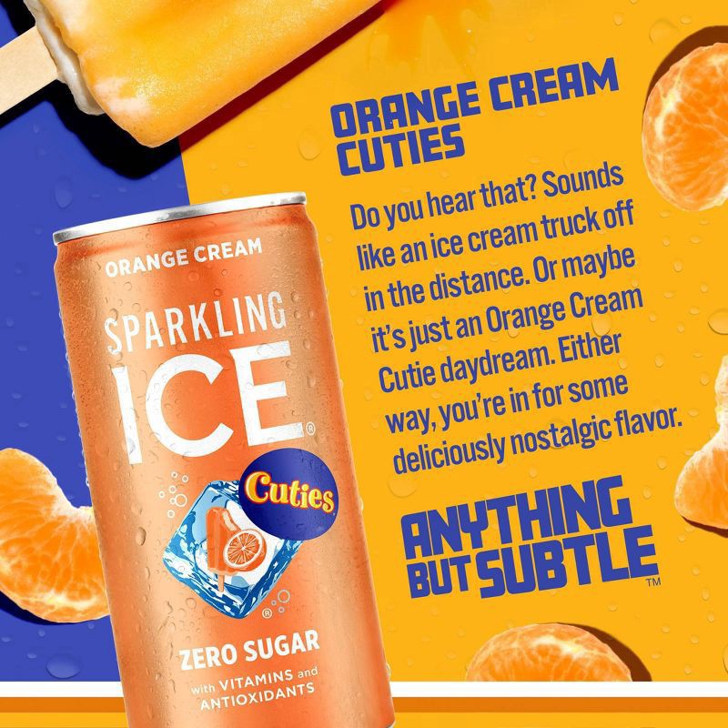 slide 5 of 5, Sparkling Ice Orange Cream Sparkling Water 10pk, 75 fl oz