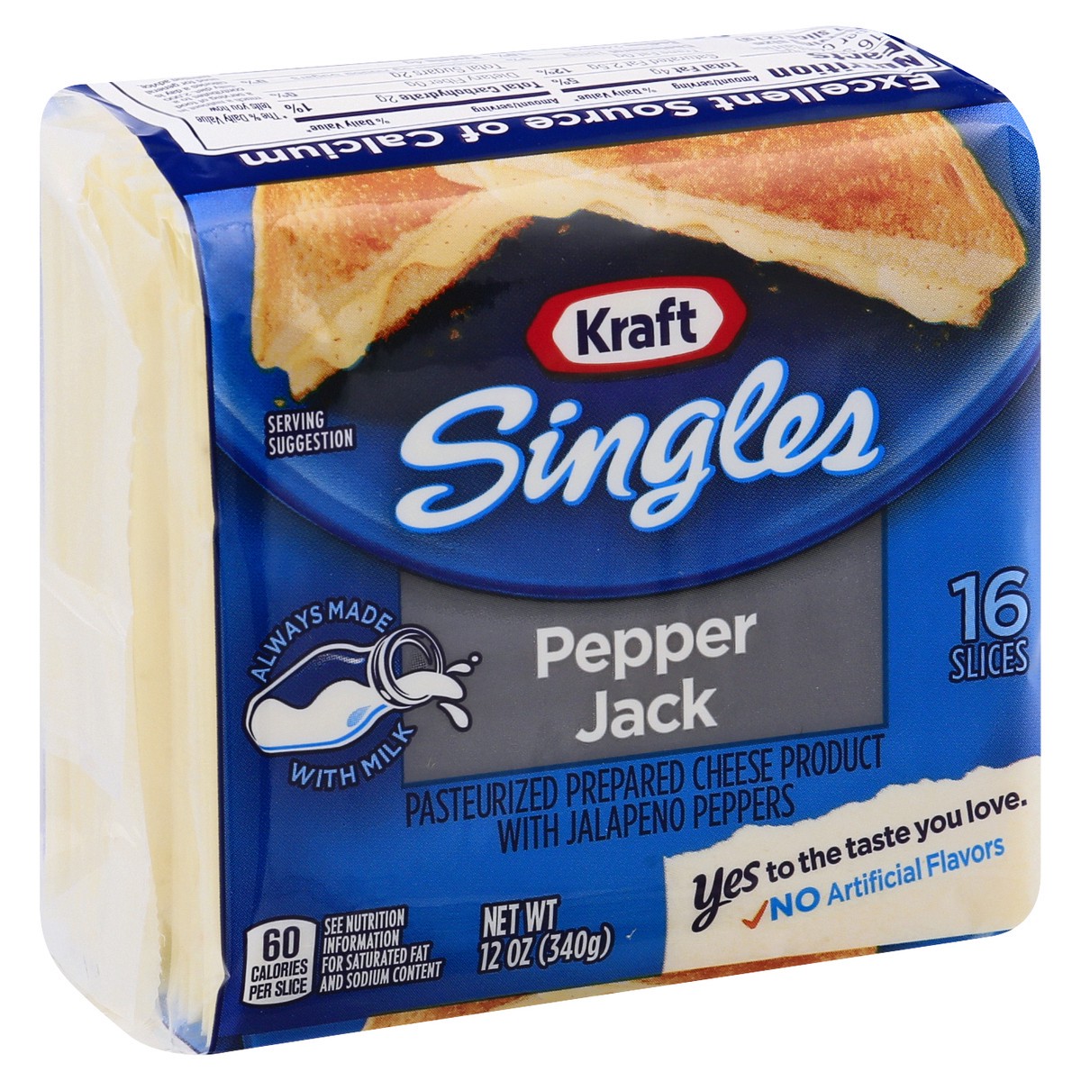 slide 6 of 8, Kraft Singles Pepper Jack Slices, 16 ct Pack, 16 ct