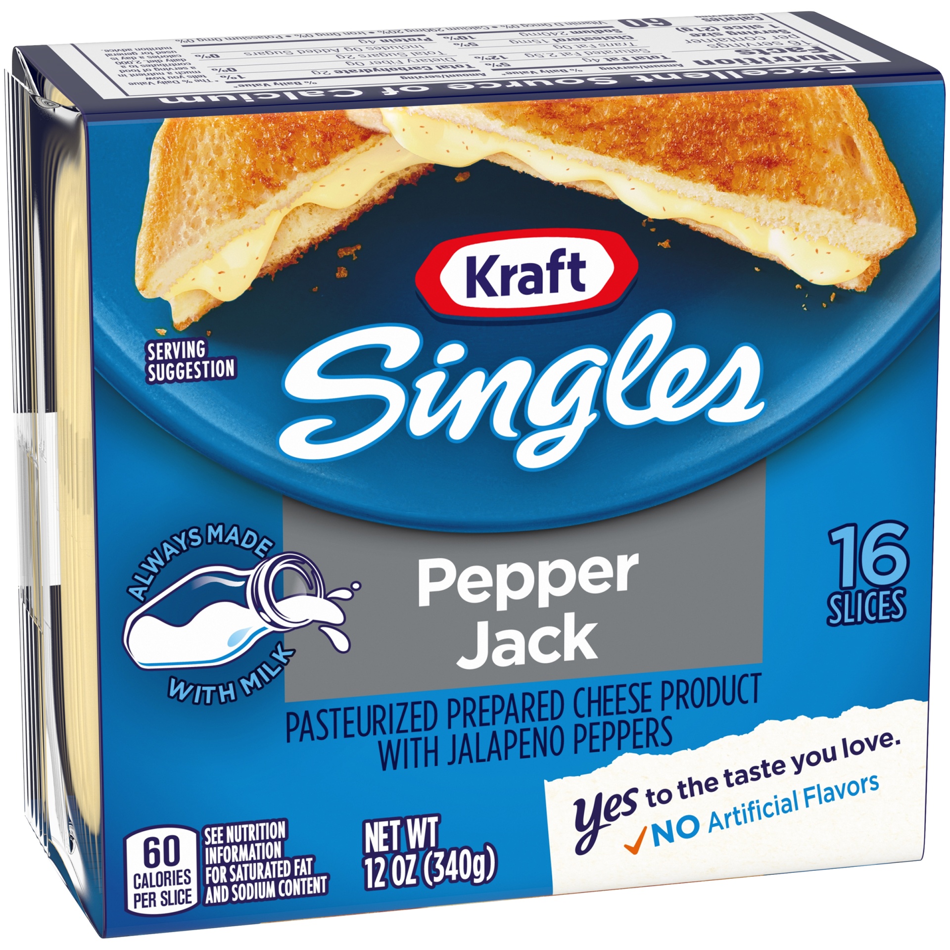 Kraft Singles Pepper Jack Cheese Slices Pack 16 ct | Shipt