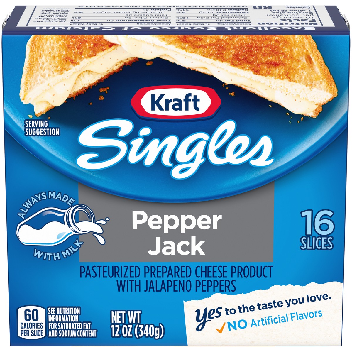 slide 1 of 8, Kraft Cheese, Pepper Jack, 16 ct