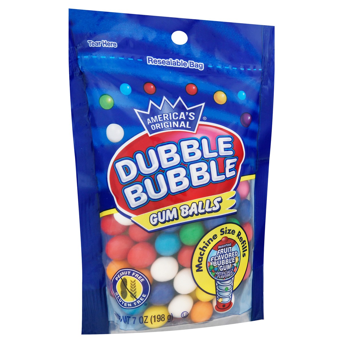 slide 12 of 13, Dubble Bubble Machine Size Refills Assorted Fruit Flavored Gum Balls 7 oz, 7 oz