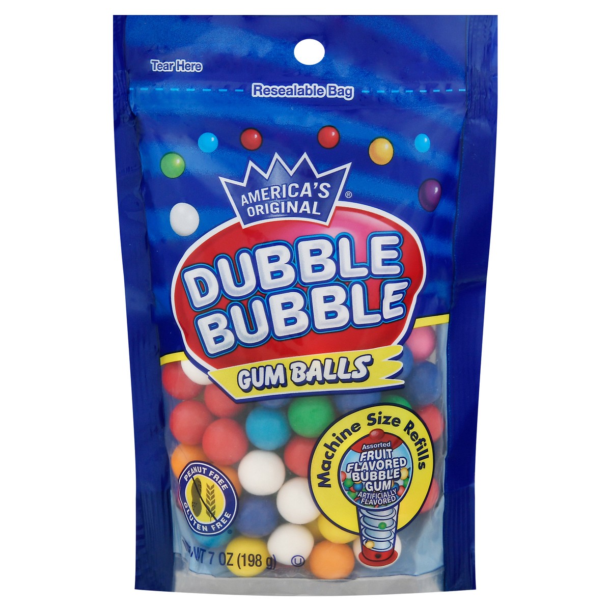 slide 1 of 13, Dubble Bubble Machine Size Refills Assorted Fruit Flavored Gum Balls 7 oz, 7 oz