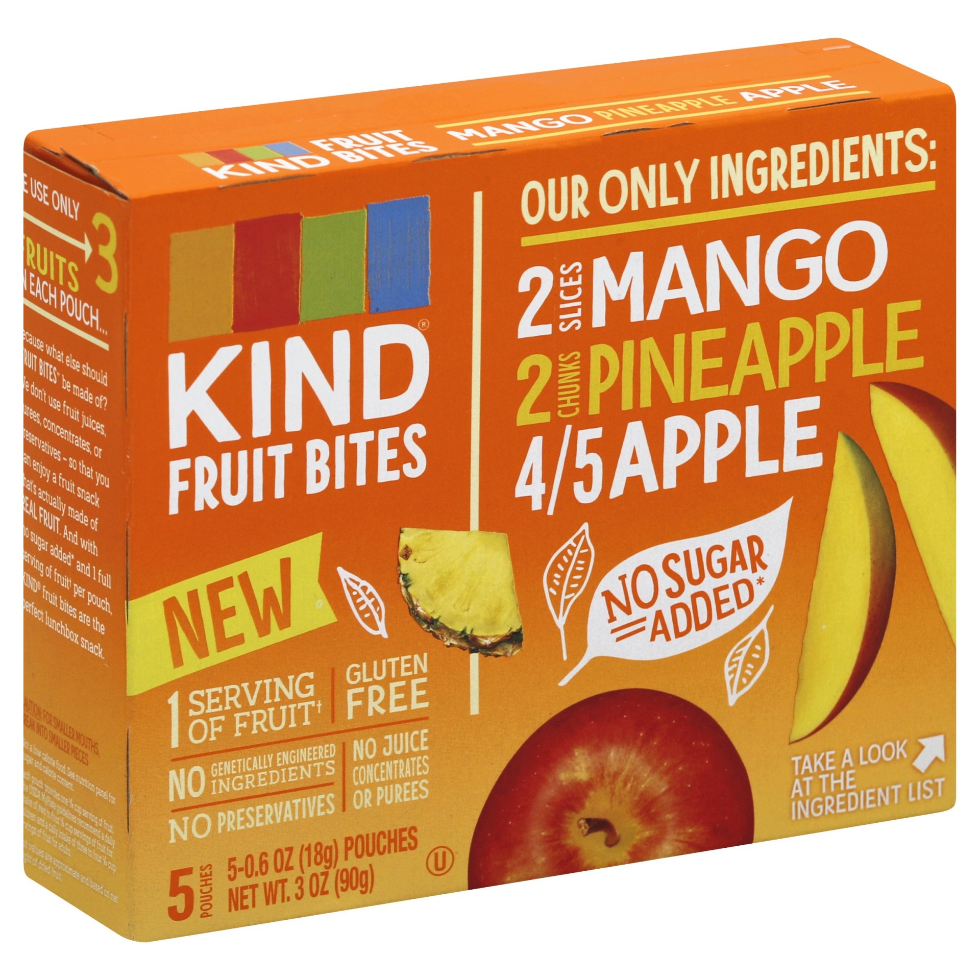 slide 1 of 5, KIND Fruit Bites Mango Pineapple Apple, 5 ct; 0.6 oz
