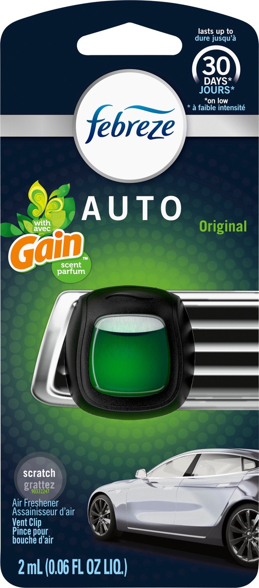 slide 3 of 3, Febreze Car Air Freshener with Gain Original , 0.06 oz