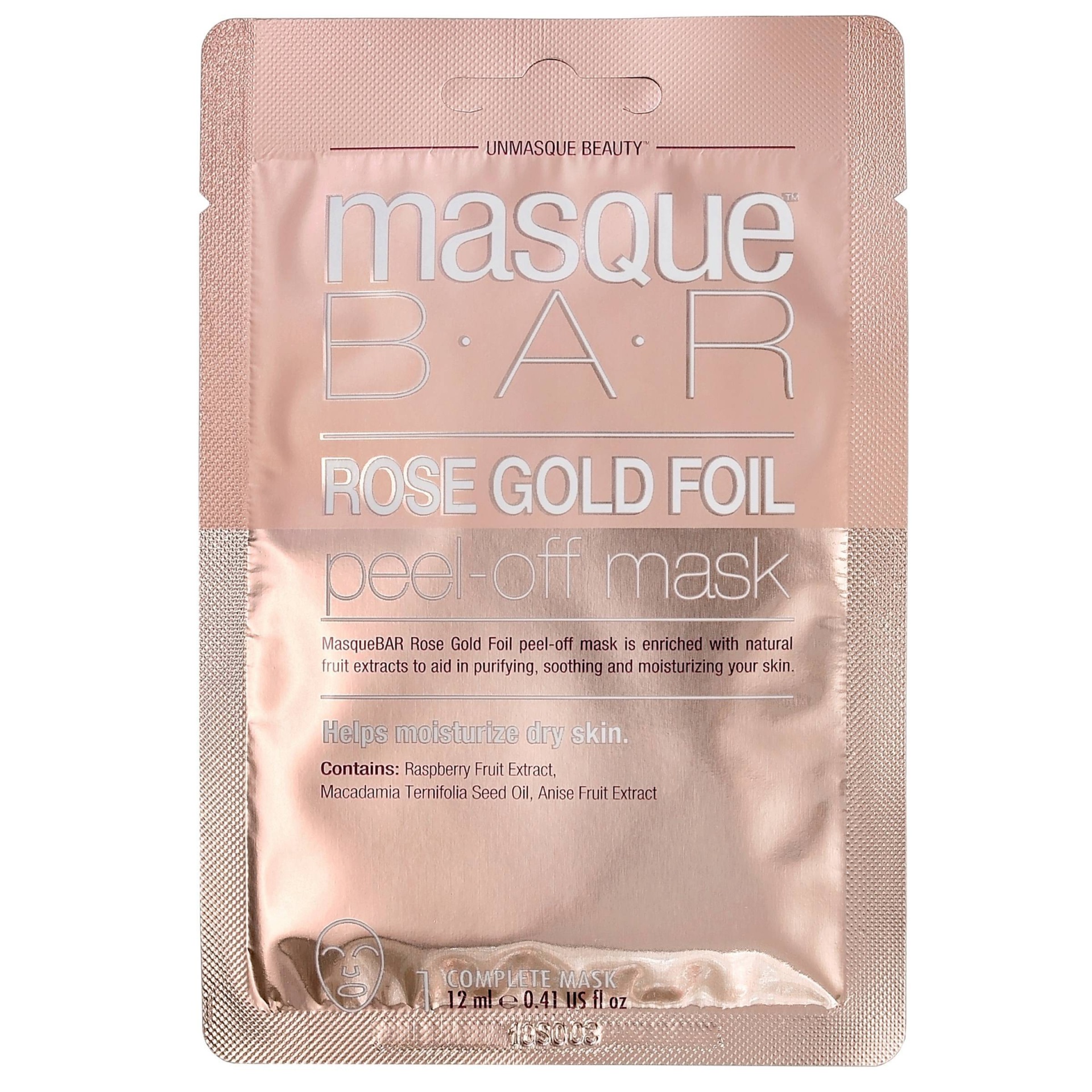 slide 1 of 1, Masque Bar Rose Gold Foil Peel Off Mask, 0.4 fl oz