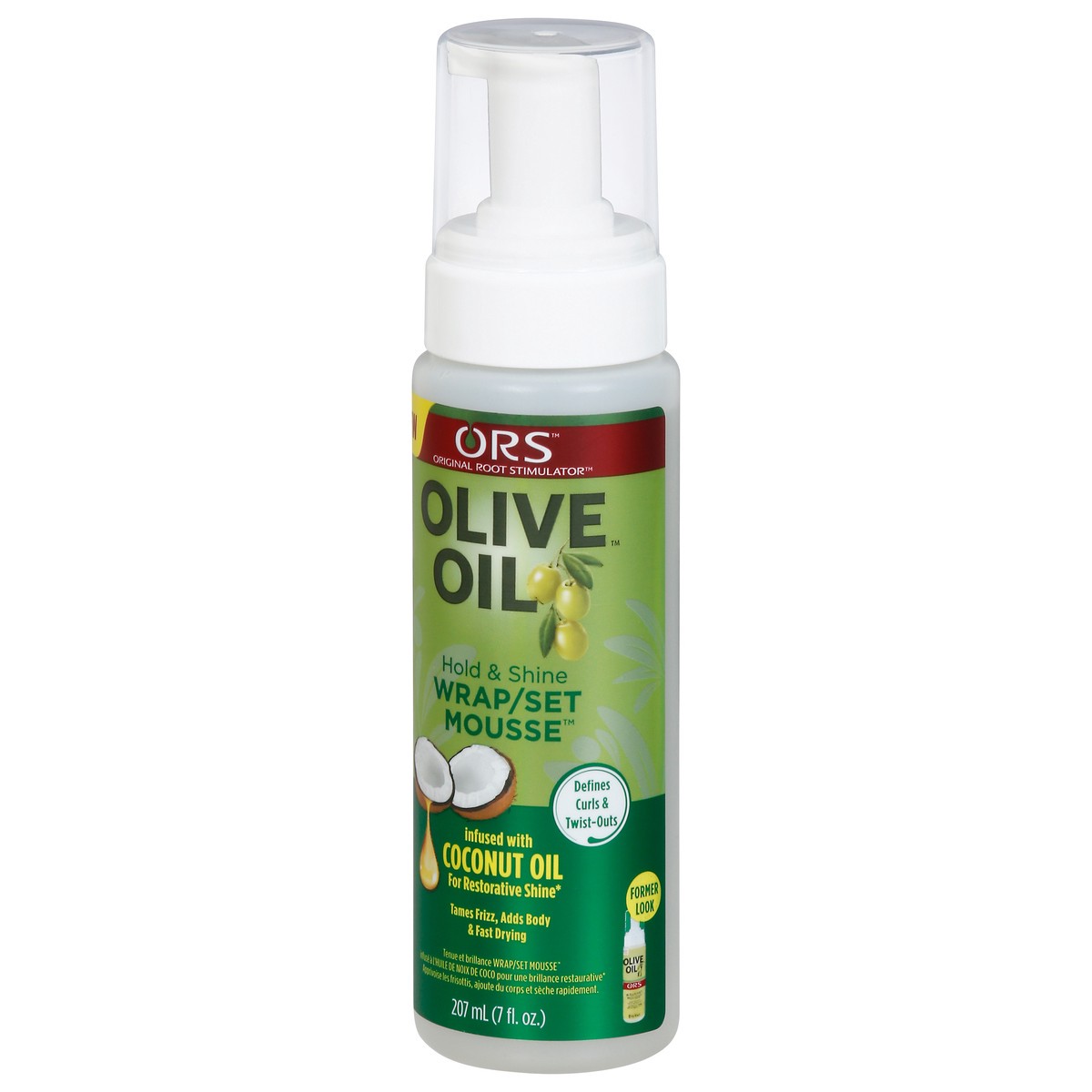 slide 6 of 9, ORS Olive Oil Hold & Shine Wrap/Set Mousse 7 fl oz, 7 fl oz