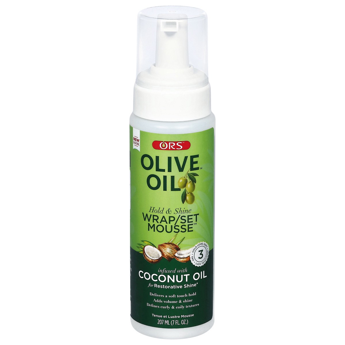 slide 1 of 9, ORS Olive Oil Hold & Shine Wrap/Set Mousse 7 fl oz, 7 fl oz