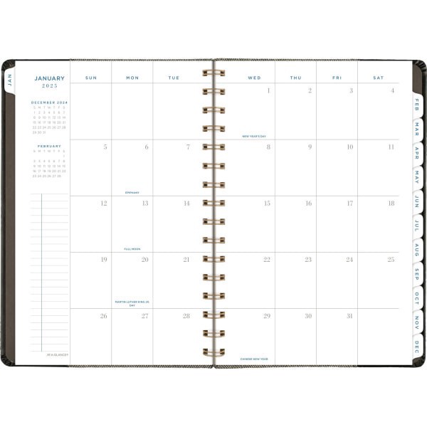 slide 3 of 4, 2025-2026 At-A-Glance Signature Collection Weekly/Monthly Planner, 5-1/2"" X 8-1/2"", Black, January To January, Yp20005, 1 ct