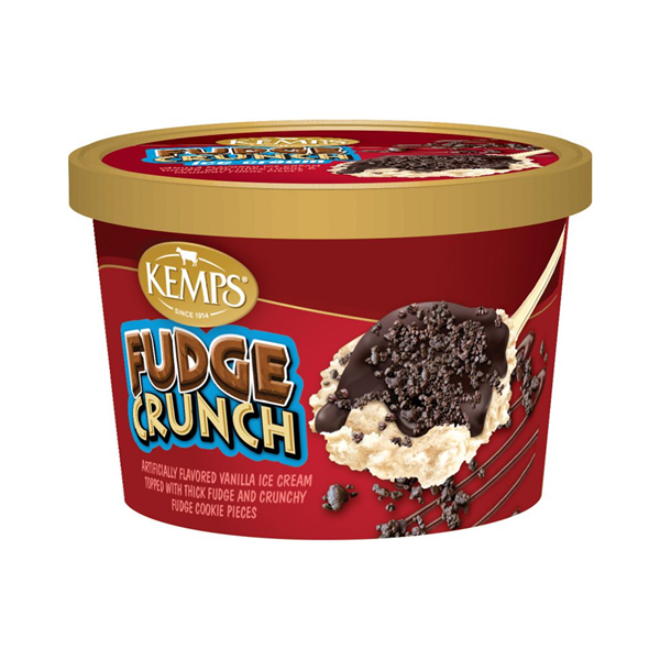slide 1 of 1, Kemps Fudge Crunch Ice Cream Single, 6 fl oz