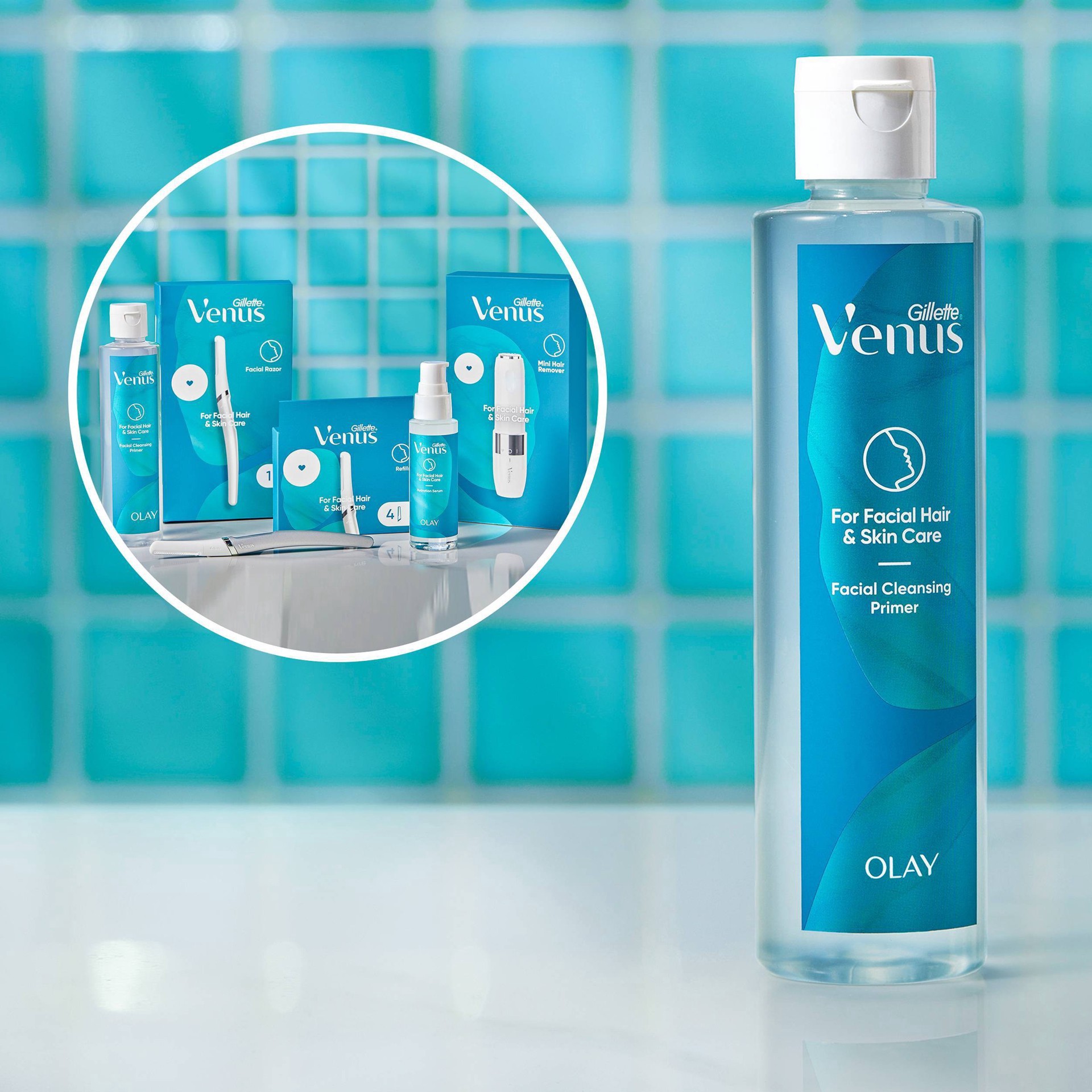 slide 3 of 6, Gillette Venus for Facial Hair & Skin Care Cleansing Primer for Dermaplane Prep – 8 oz, 6.7 fl oz