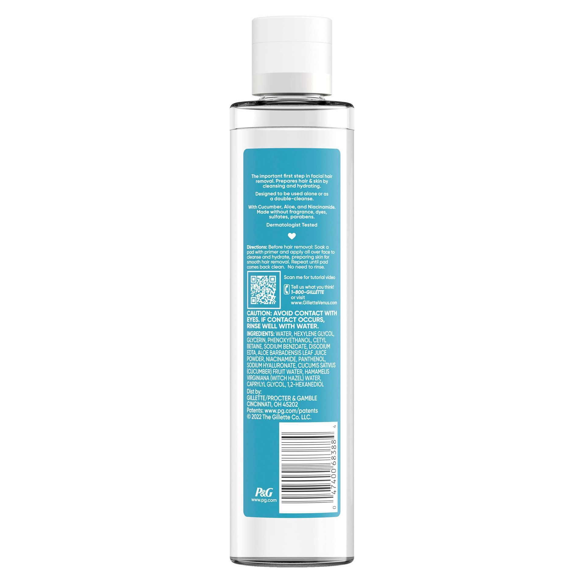 slide 5 of 6, Gillette Venus for Facial Hair & Skin Care Cleansing Primer for Dermaplane Prep – 8 oz, 6.7 fl oz