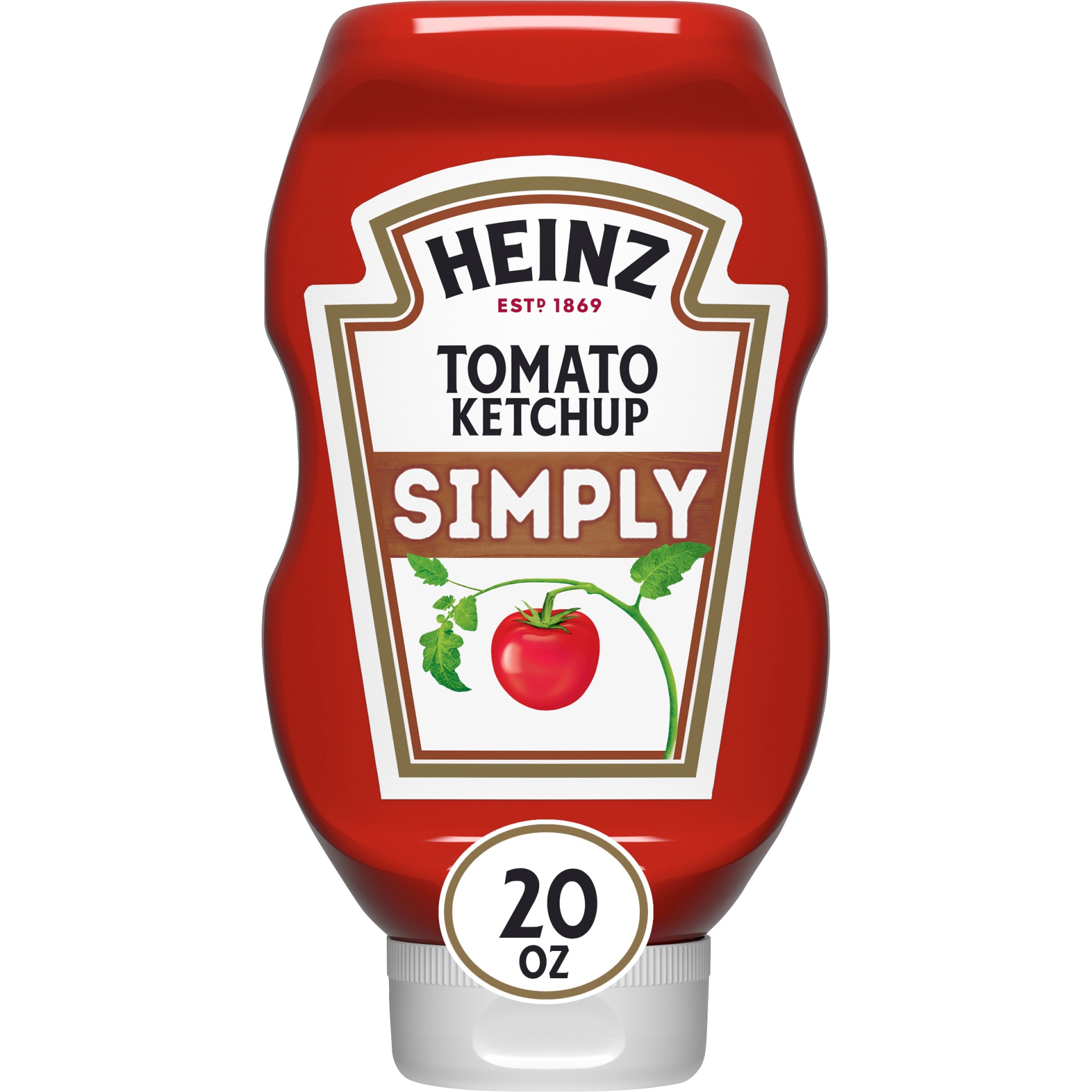slide 1 of 5, Heinz Simply Tomato Ketchup with No Artificial Sweeteners Bottle, 20 oz