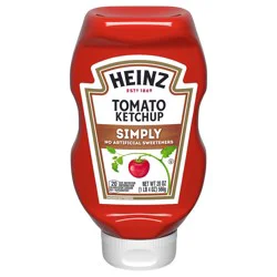 Heinz Simply Tomato Ketchup with No Artificial Sweeteners, 20 oz Bottle