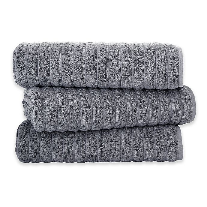 slide 1 of 1, Classic Turkish Towels Turkish Cotton Ribbed Bath Sheets - Grey, 3 ct