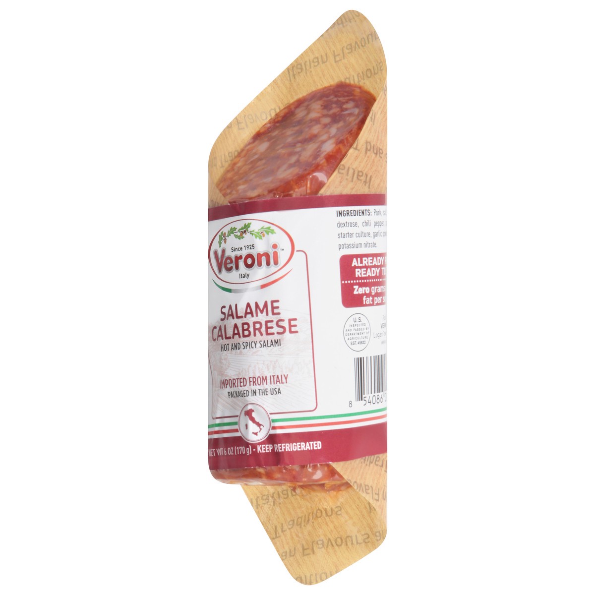 slide 3 of 12, Veroni Salame Calabrese Chub - 6 OZ, 6 oz
