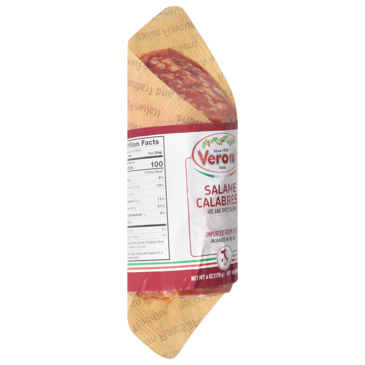 slide 6 of 12, Veroni Salame Calabrese Chub - 6 OZ, 6 oz