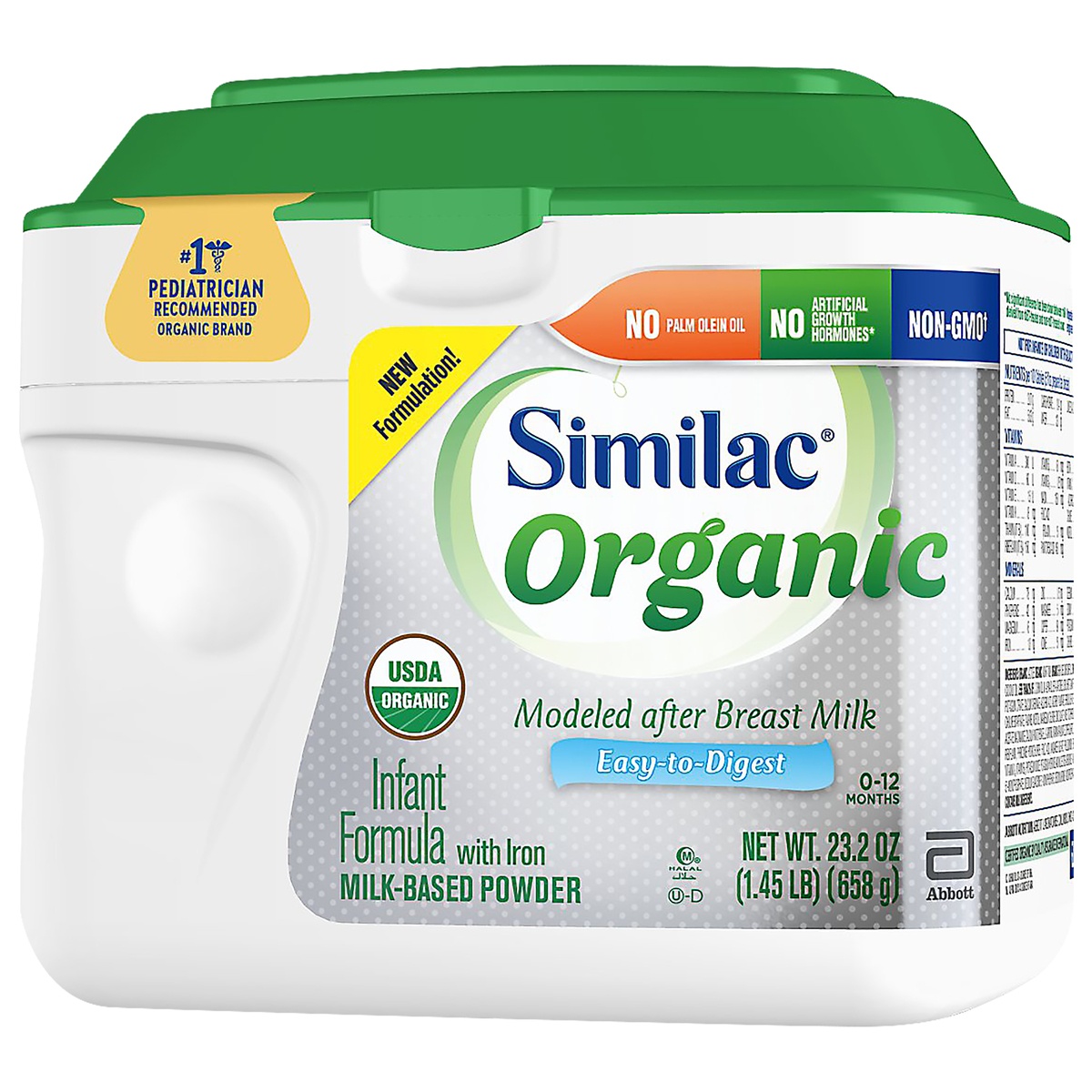 slide 3 of 7, Similac Advance Organic Infant Formula, 1.45 lb