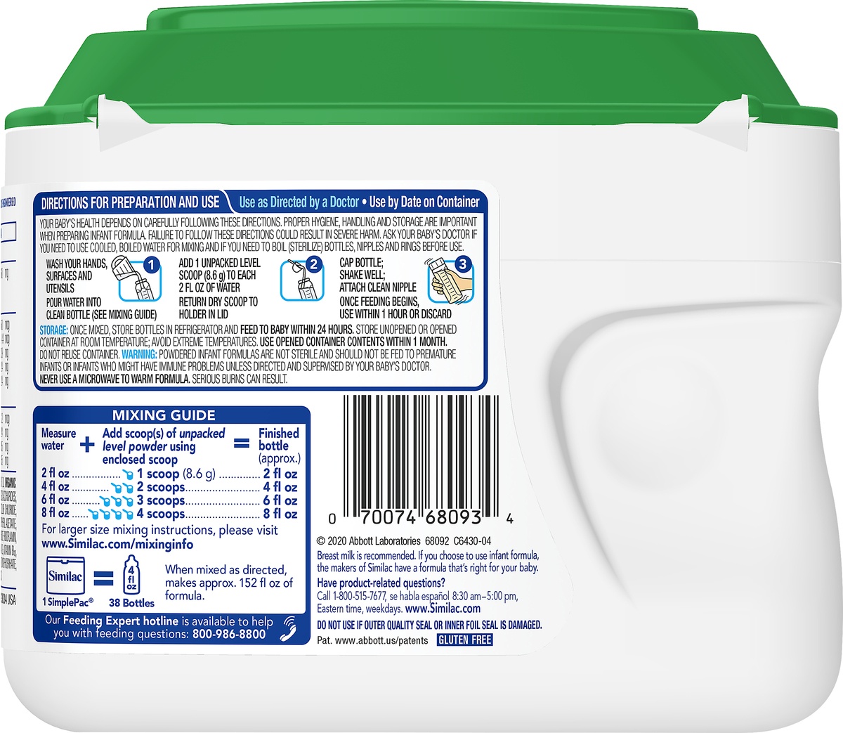 slide 4 of 7, Similac Advance Organic Infant Formula, 1.45 lb