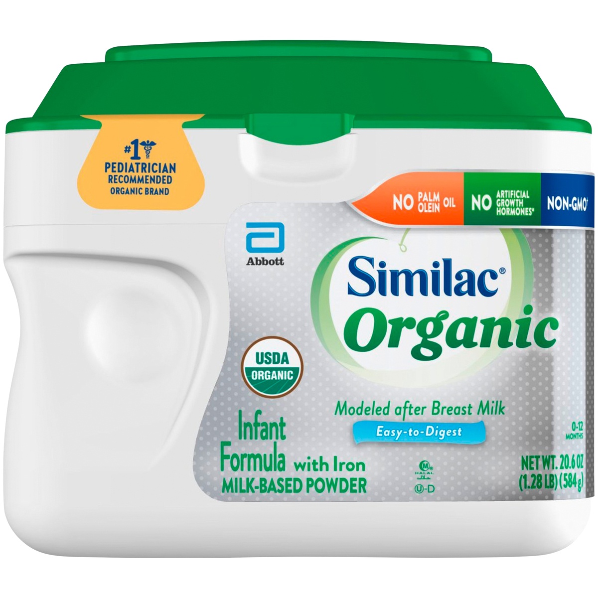 slide 5 of 7, Similac Advance Organic Infant Formula, 1.45 lb