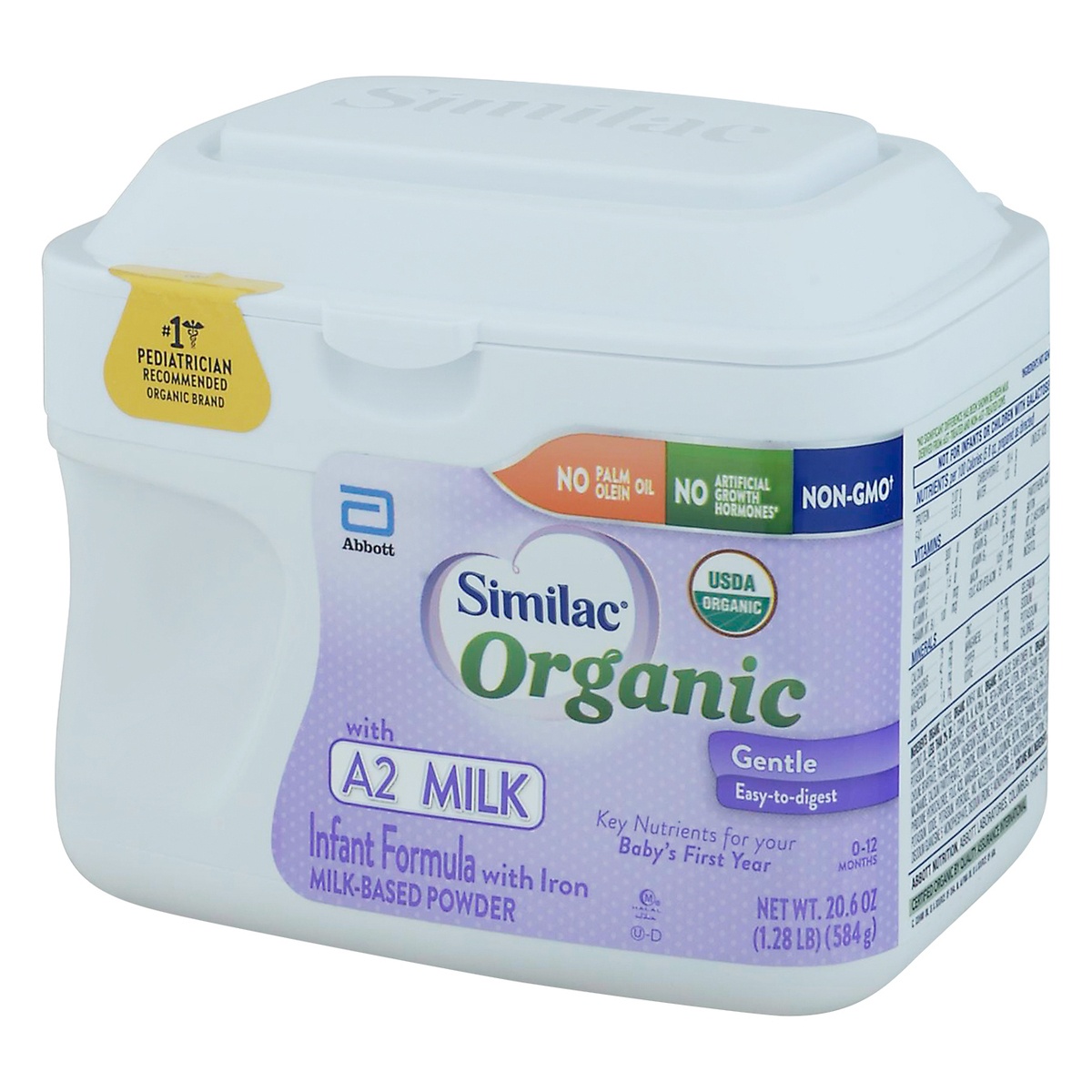 slide 3 of 9, Similac Organic Gentle Infant Formula Powder, 23.2 oz