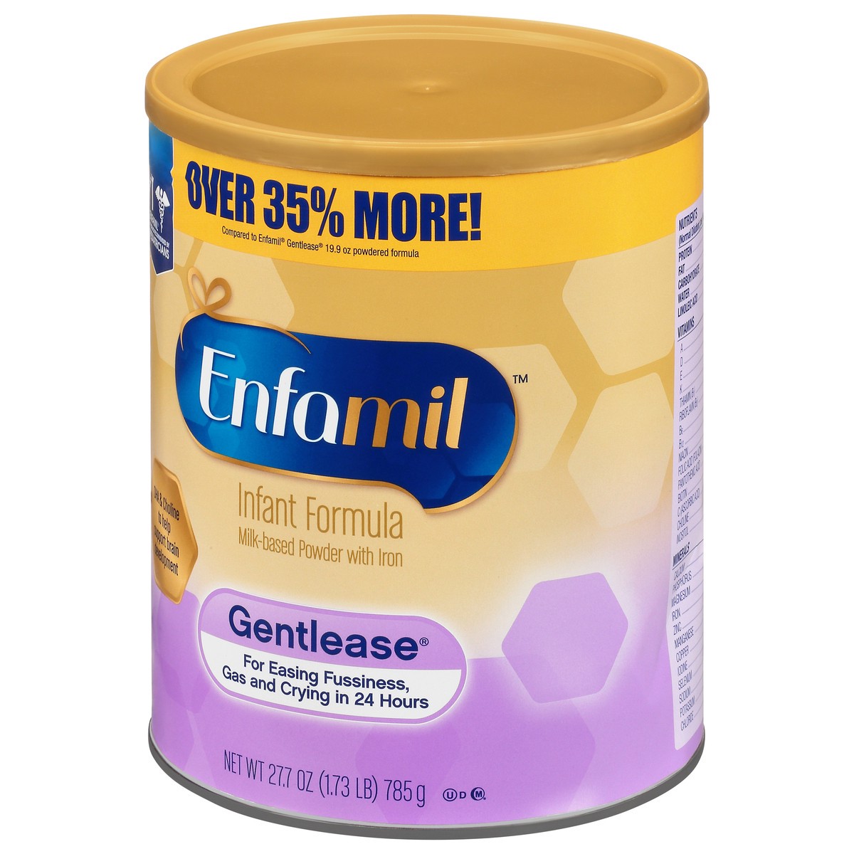 slide 6 of 9, Gentlease Baby Formula, Reduces Fussiness, Gas, Crying and Spit-up in 24 hours, DHA & Choline to support Brain development, Powder Can, 27.7 Oz, 27.7 oz