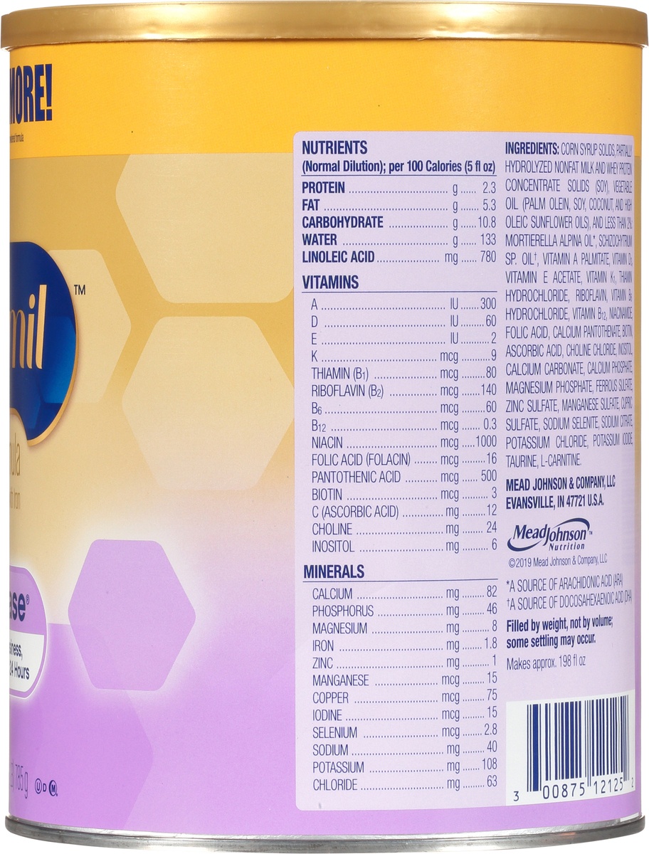 slide 3 of 9, Gentlease Baby Formula, Reduces Fussiness, Gas, Crying and Spit-up in 24 hours, DHA & Choline to support Brain development, Powder Can, 27.7 Oz, 27.7 oz