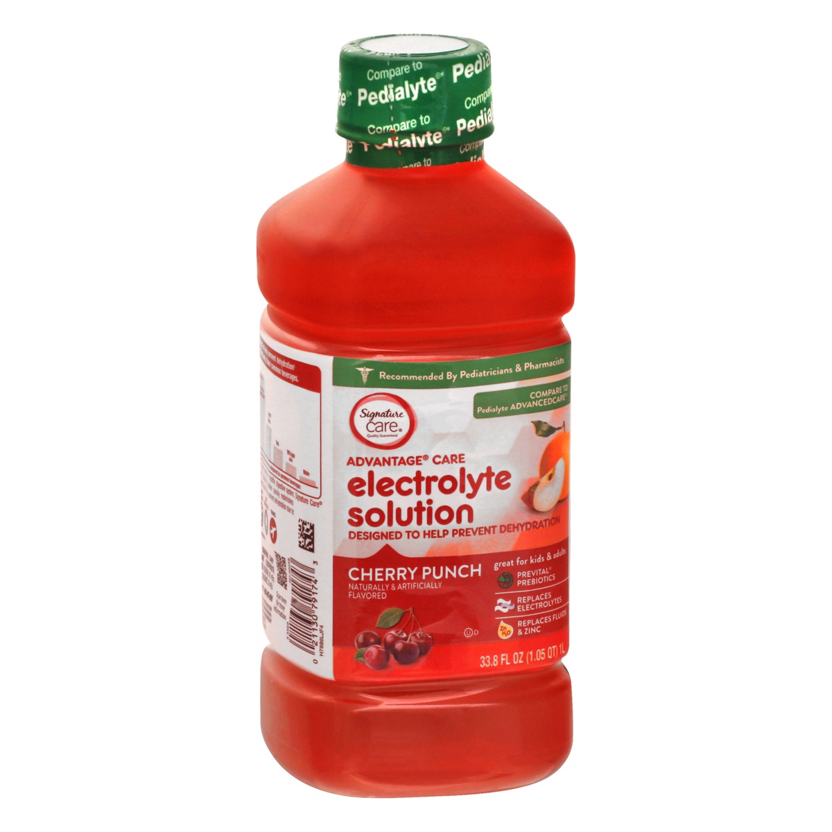 slide 2 of 9, Signature Care Electrolyte Solution For Kids & Adults Cherry Punch, 1 liter