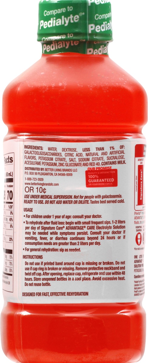 slide 4 of 9, Signature Care Electrolyte Solution For Kids & Adults Cherry Punch, 1 liter