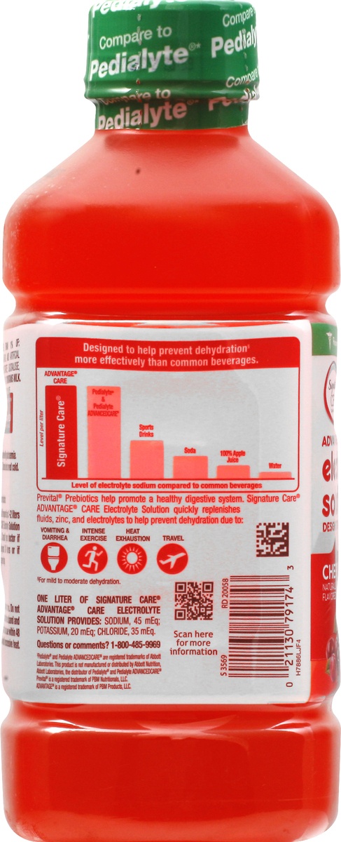 slide 7 of 9, Signature Care Electrolyte Solution For Kids & Adults Cherry Punch, 1 liter