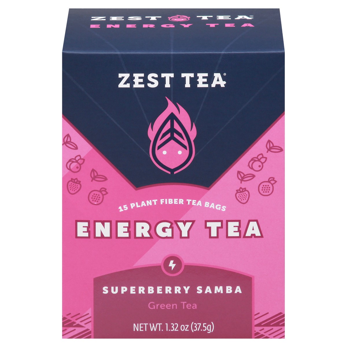 slide 1 of 9, Zest Tea Tea Bags Energy Superberry Samba Green Tea 15 ea, 15 ct