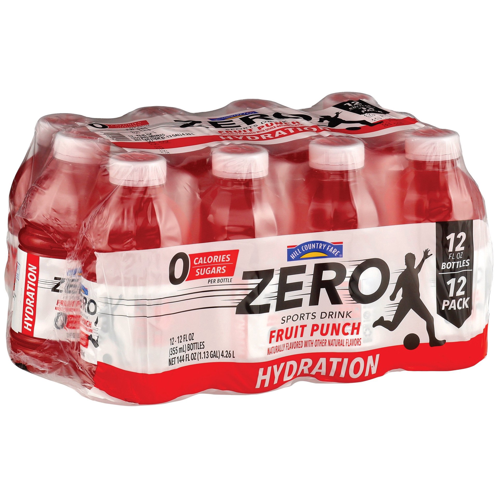 slide 1 of 1, Hill Country Fare Fruit Punch Zero Sports Drink - 12 ct, 12 ct