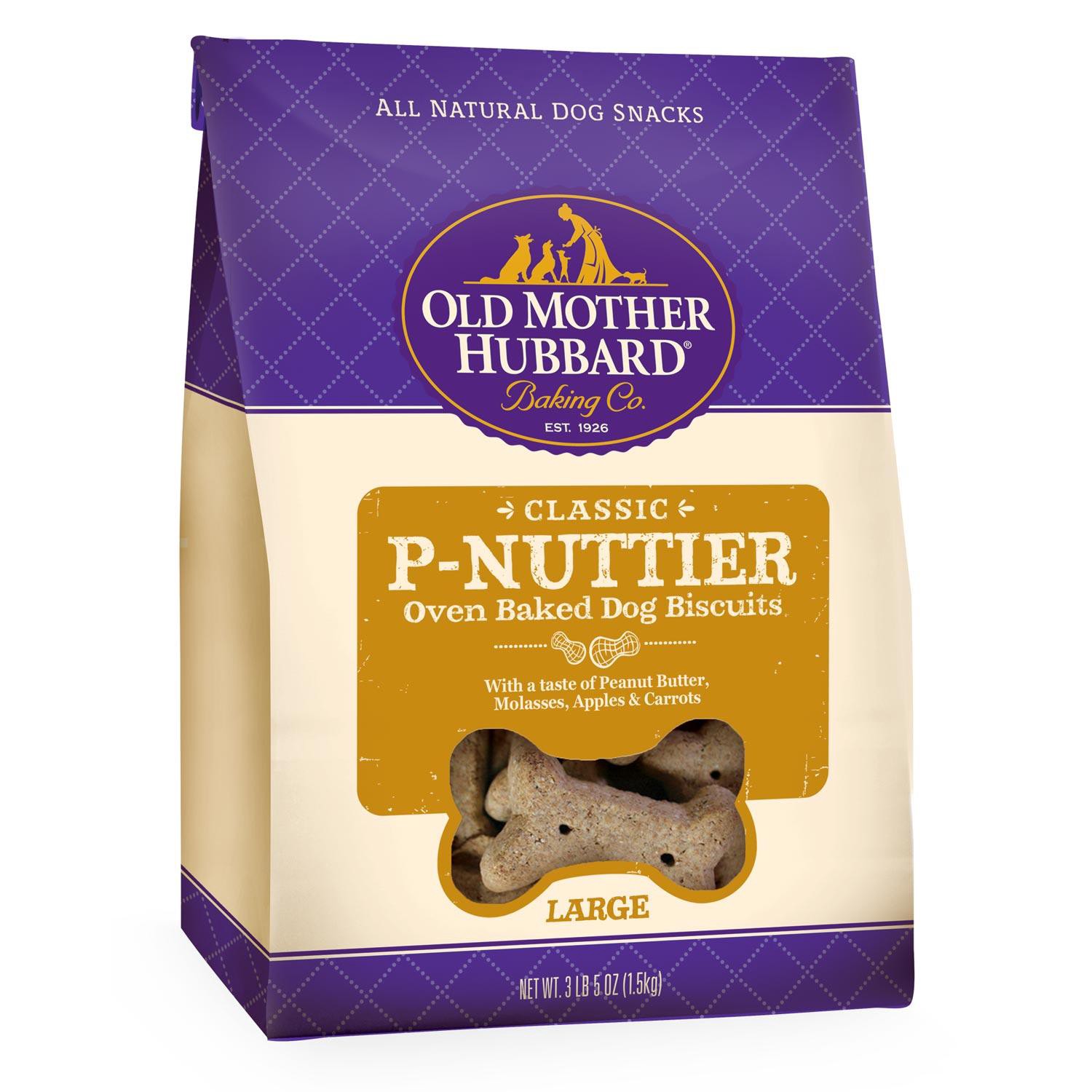 slide 1 of 9, Old Mother Hubbard Baking Classic Large P-Nuttier Dog Biscuits 3 lb, 3 lb