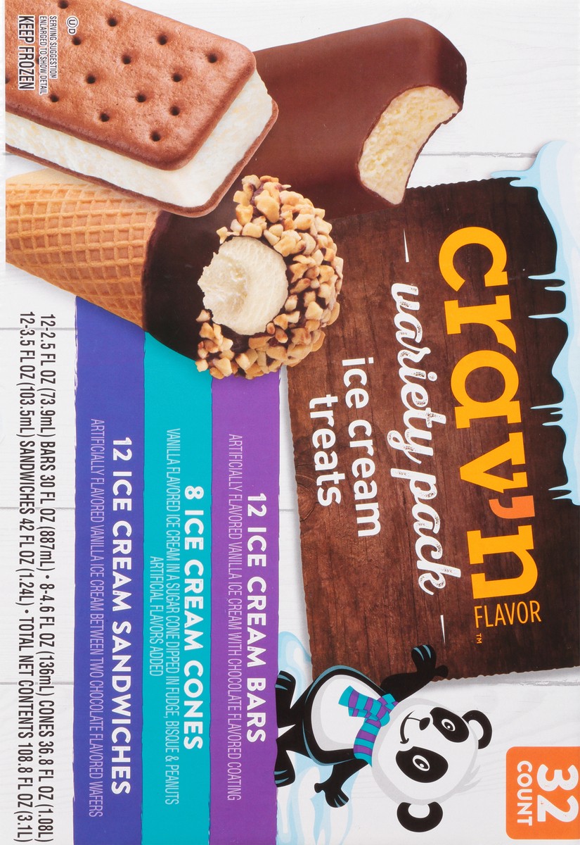 slide 18 of 19, Crav'n Flavor Ice Cream Treats Variety Pack 32 Each, 32 ct