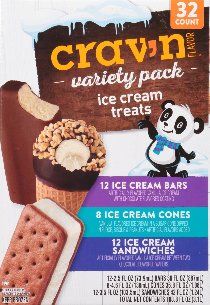 slide 7 of 19, Crav'n Flavor Ice Cream Treats Variety Pack 32 Each, 32 ct