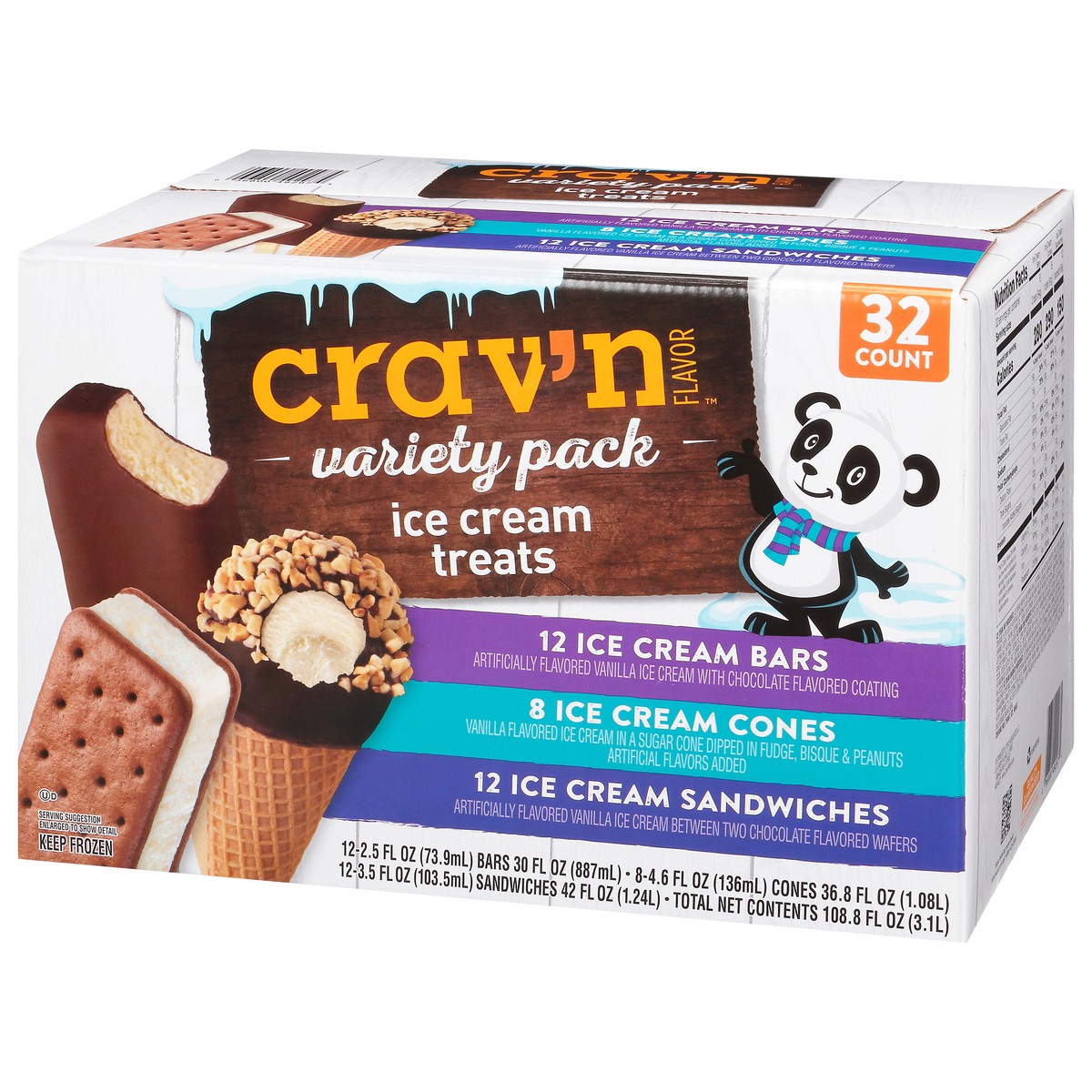 slide 2 of 19, Crav'n Flavor Ice Cream Treats Variety Pack 32 Each, 32 ct