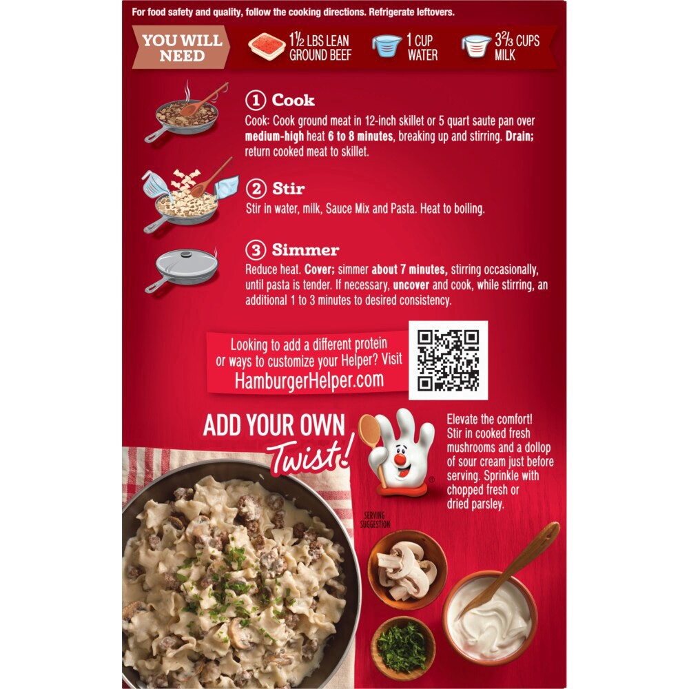 slide 2 of 6, Hamburger Helper Pasta Stroganoff, 10.2 oz