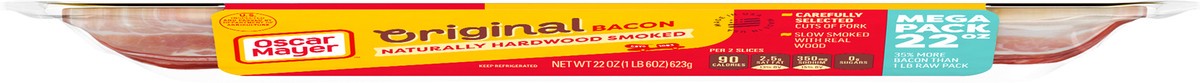 slide 9 of 9, Oscar Mayer Mega Pack Hardwood Smoked Bacon - 22oz, 22 oz