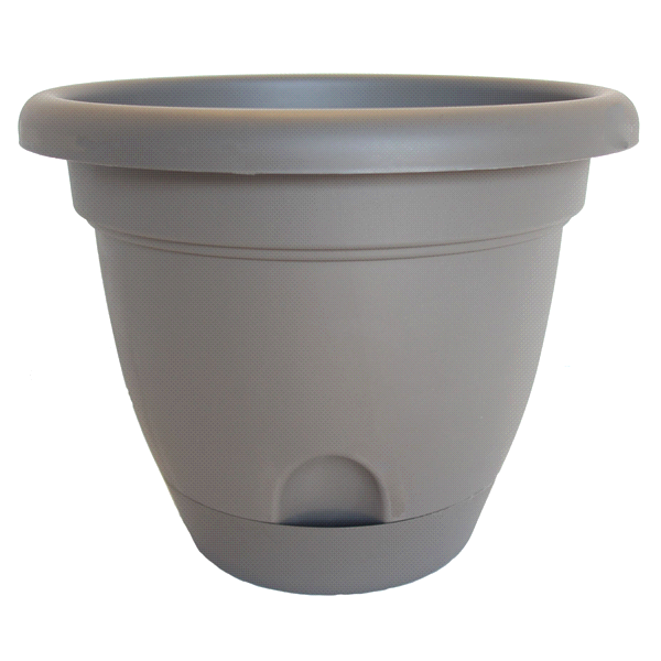 slide 1 of 1, Bloem 14 inch Lucca Planter, Peppercorn, 14 in