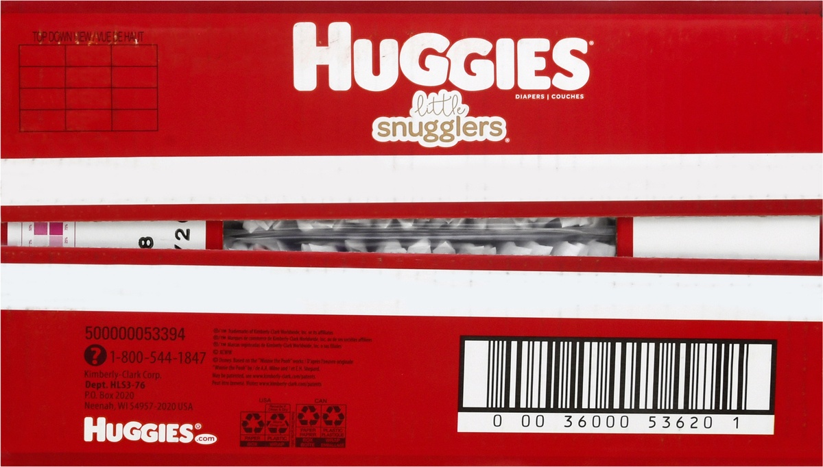 slide 5 of 9, Huggies Little Snugglers Baby Diapers, Size 3, 76 Ct, 76 cnt