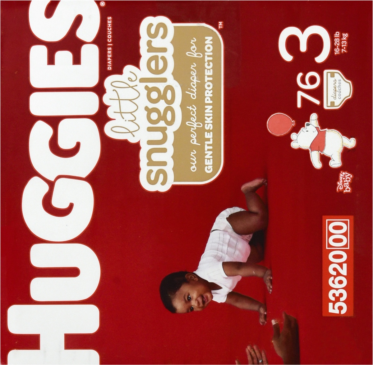 slide 7 of 9, Huggies Little Snugglers Baby Diapers, Size 3, 76 Ct, 76 cnt