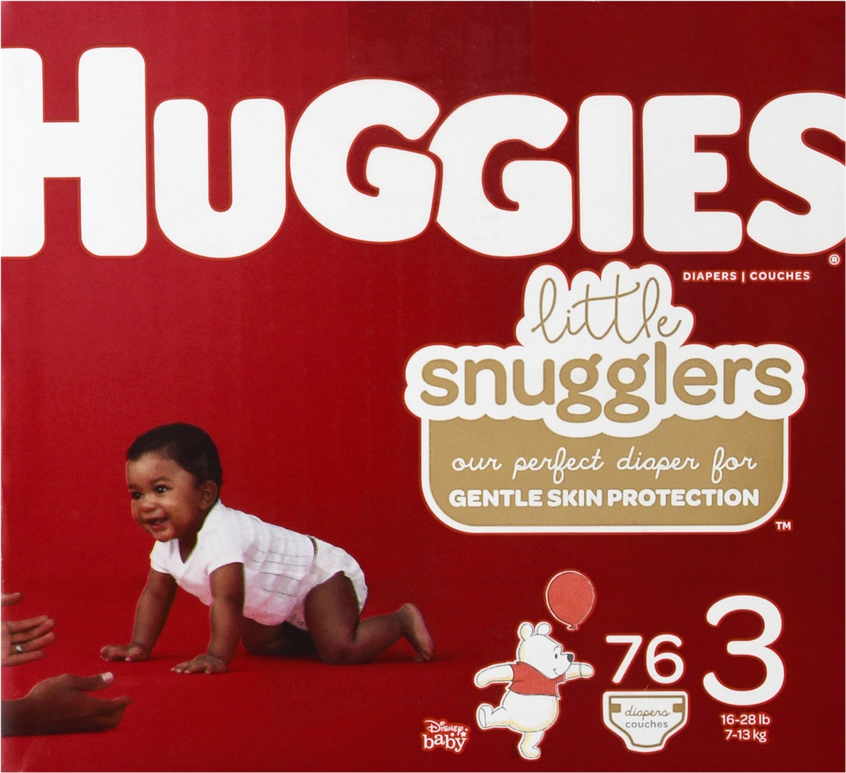 slide 8 of 9, Huggies Little Snugglers Baby Diapers, Size 3, 76 Ct, 76 cnt