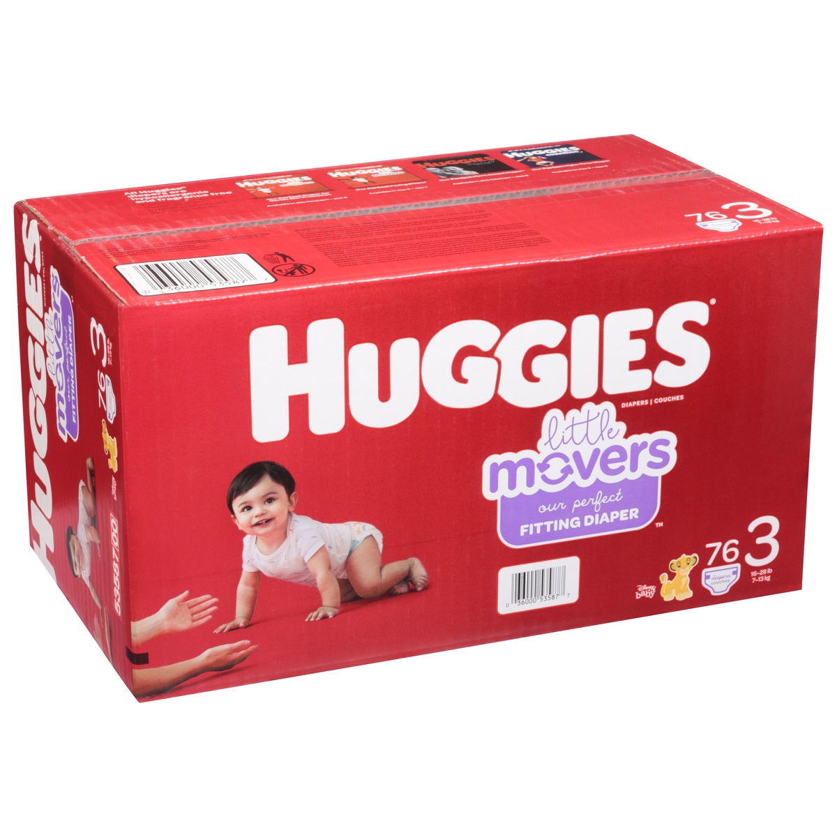 slide 2 of 9, Huggies Little Movers Baby Diapers - Size 3 - 76ct, 76 ct