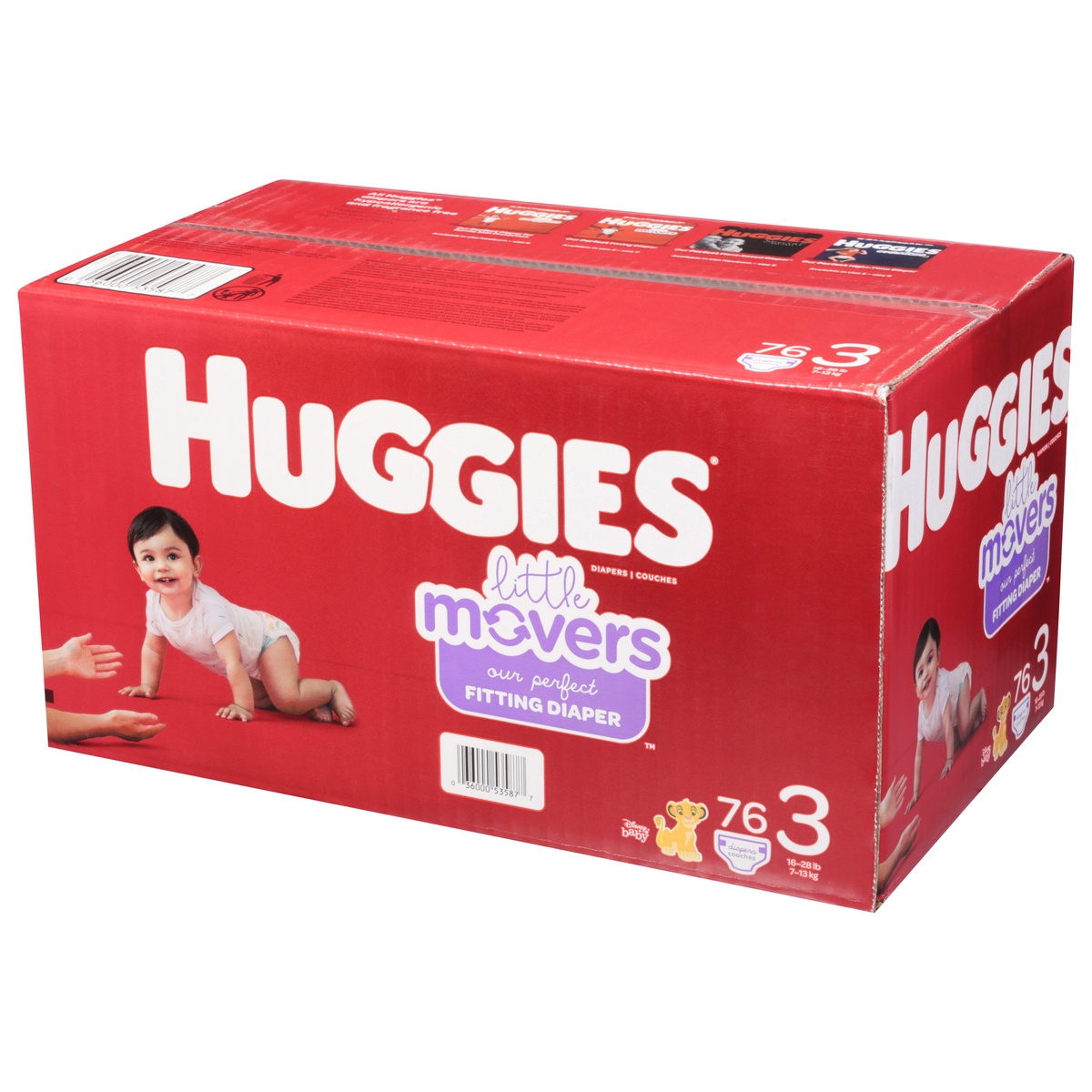 slide 3 of 9, Huggies Little Movers Baby Diapers - Size 3 - 76ct, 76 ct